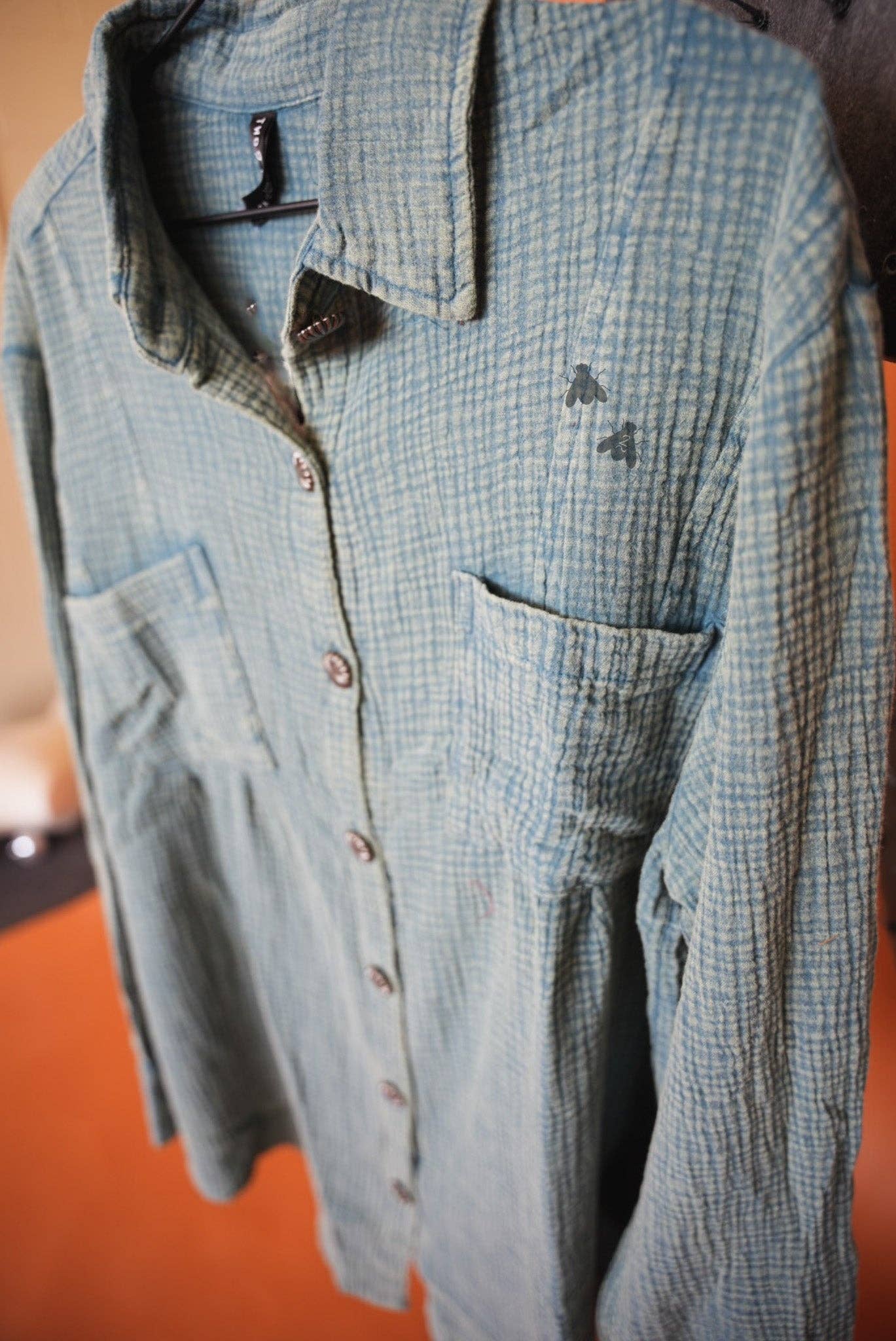 ACRES BUTTON UP* TEAL