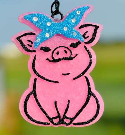 Sitting Pig Car Freshie/Car Scent/Air Freshener/Western