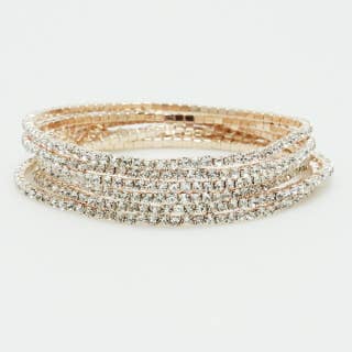 Rhinestone Line Stretch Bracelet