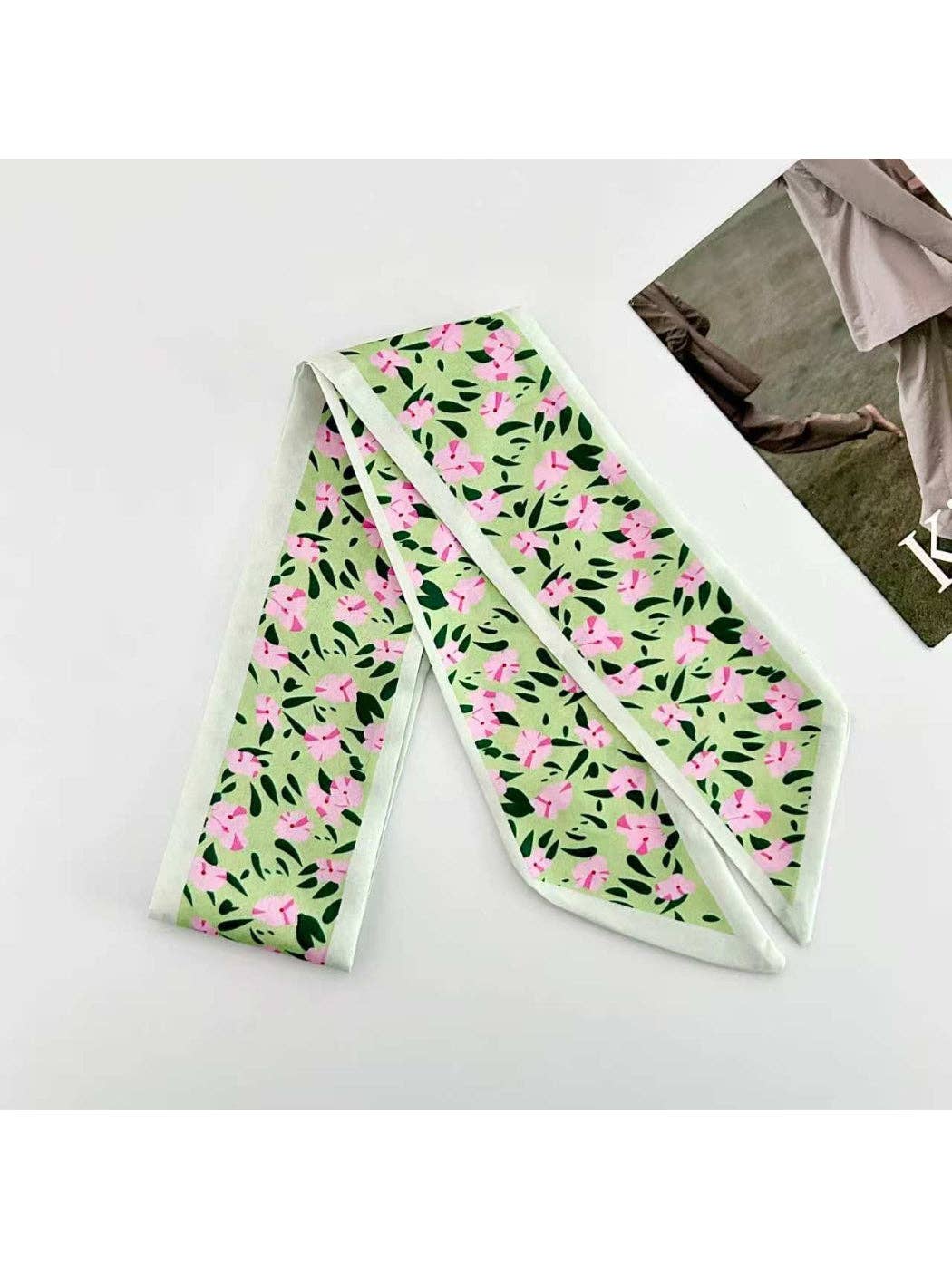 Scarvii - Fresh Cherry Print Skinny Scarf
