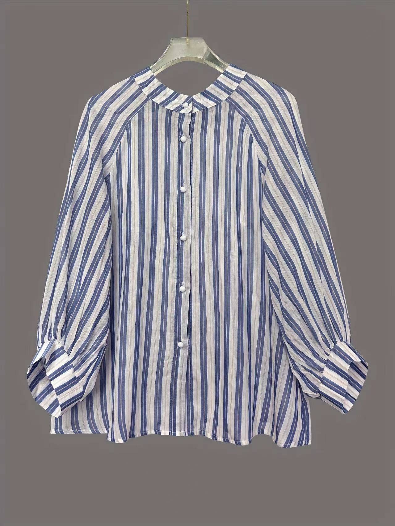 Striped Empire Waist Blouse