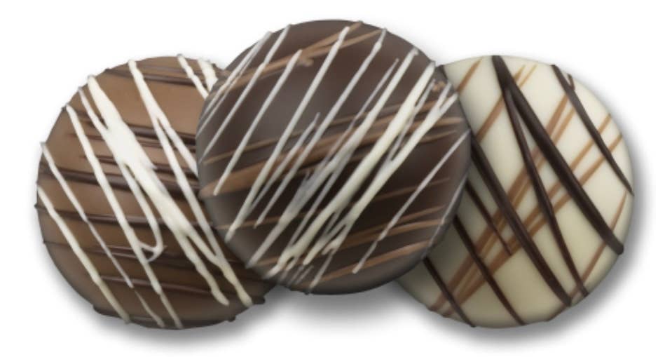 TRIO “Caramel Drizzle” Milk-Dark-White Chocolate 3PK w/Bow