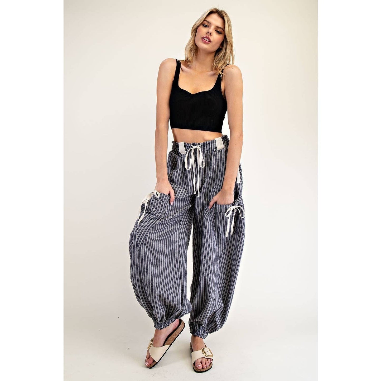 Striped jogger pants