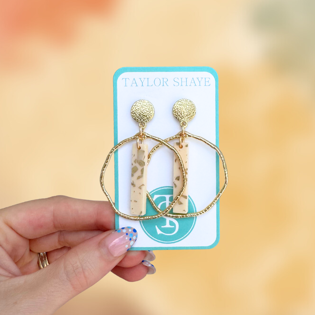 Champagne Flake Stick Hoops