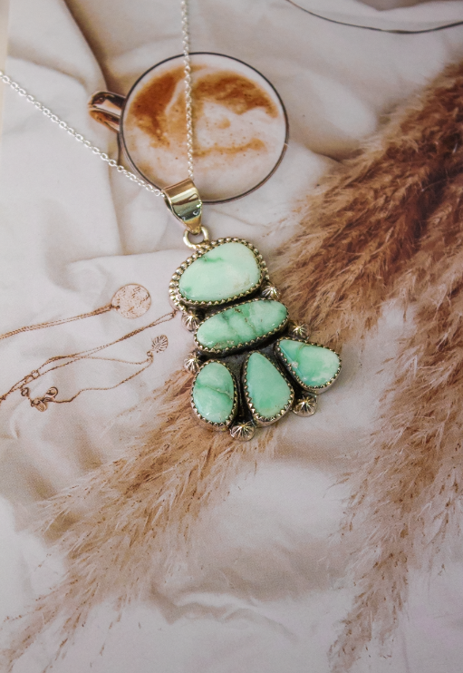 Paloma Stone Cluster Necklace