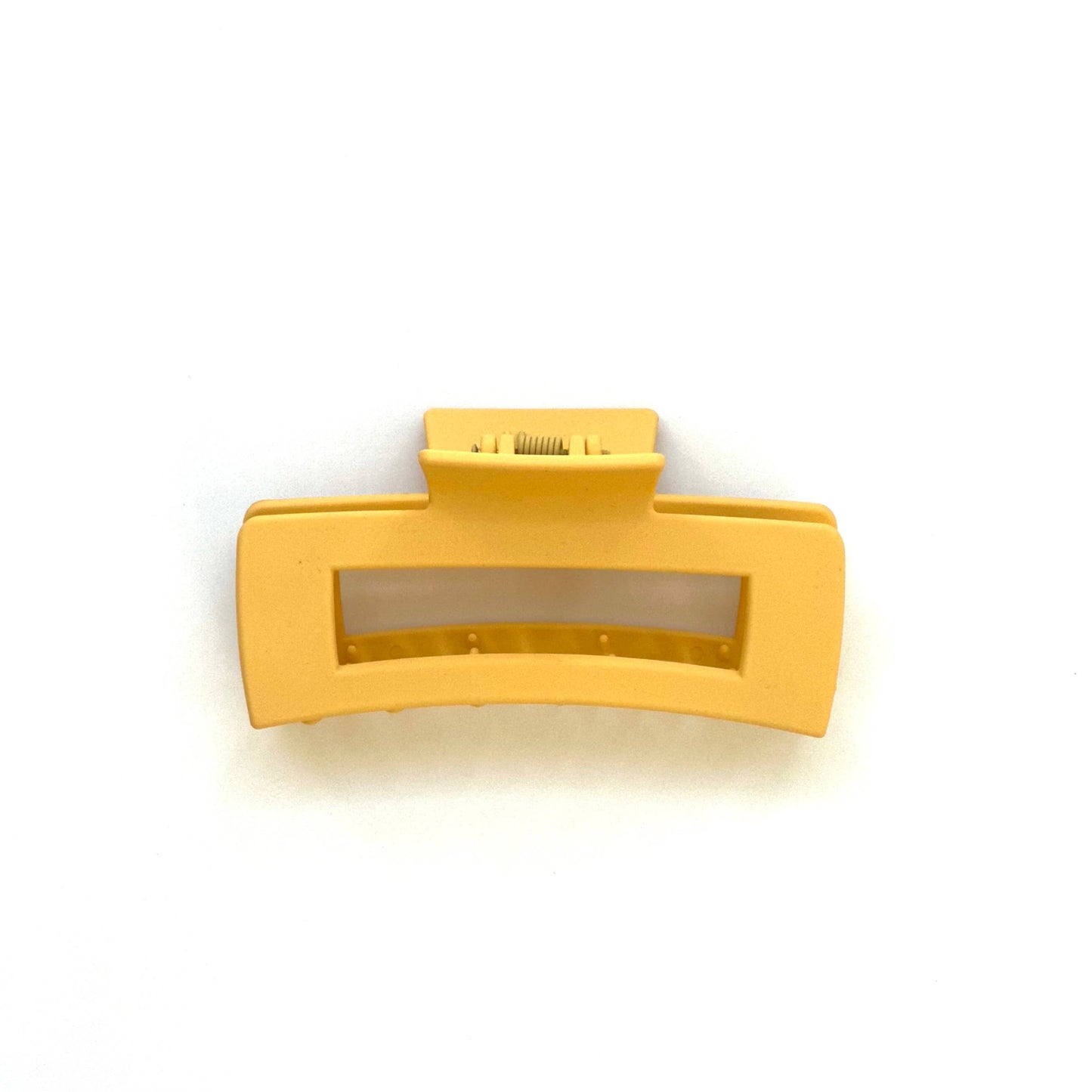 Jumbo Rectangular Cut Out Hair Claw Matte Yellow