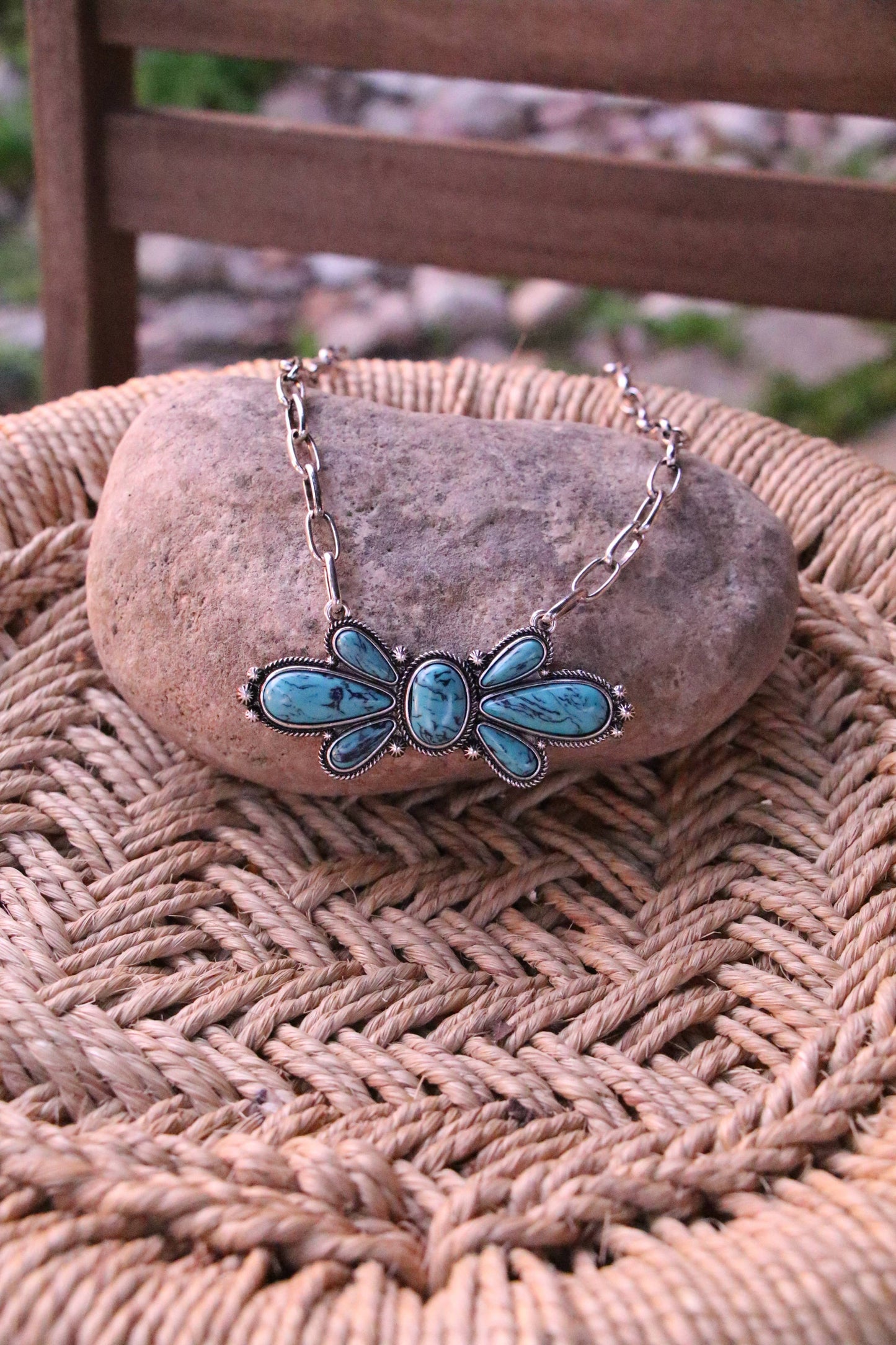 TURQuois STONE  HALF CONCHO