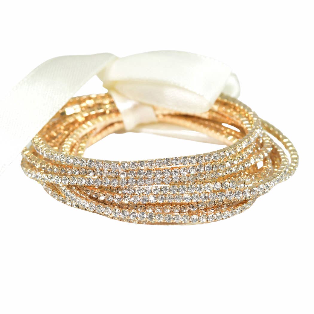 Crystal Rhinestone Stretch Bracelet