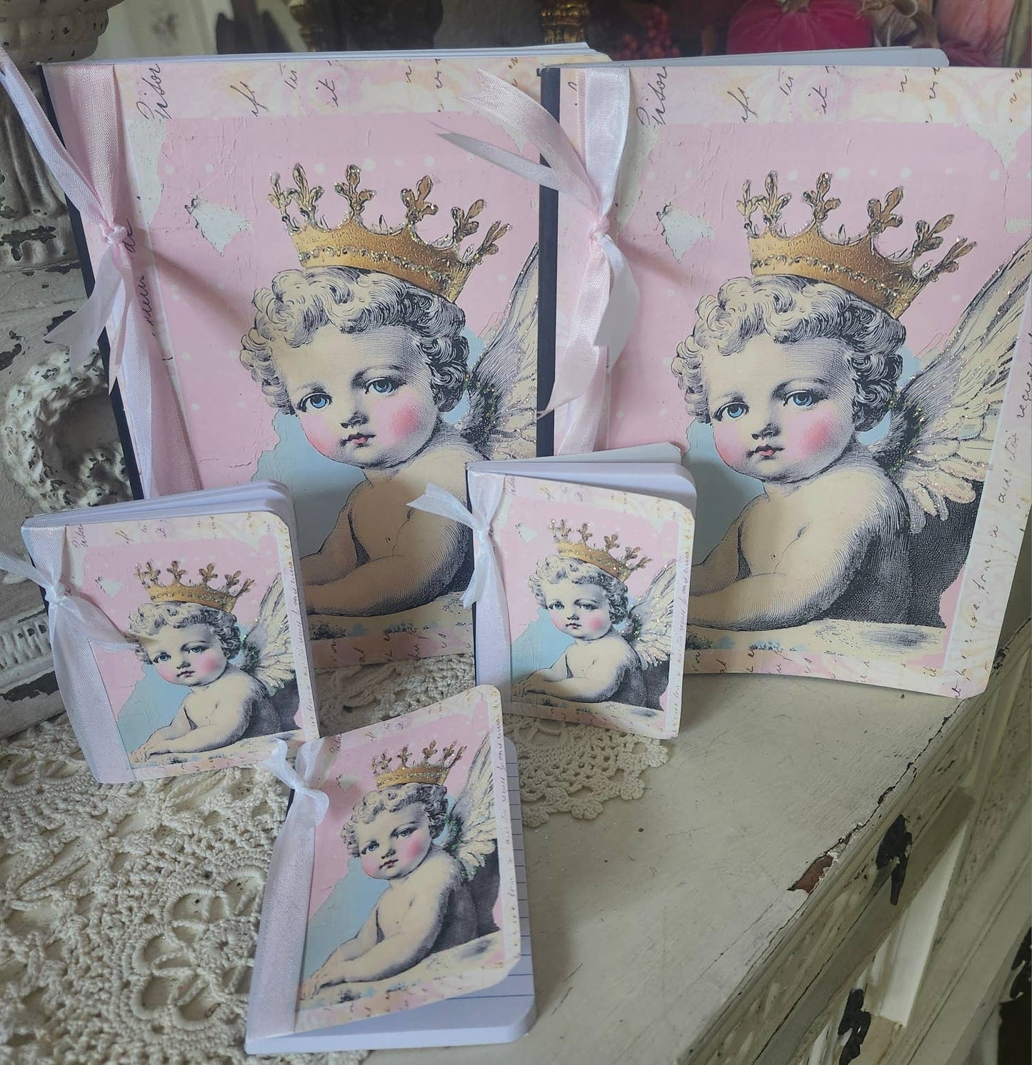 Mini Journal Booklet Cherub n Crown