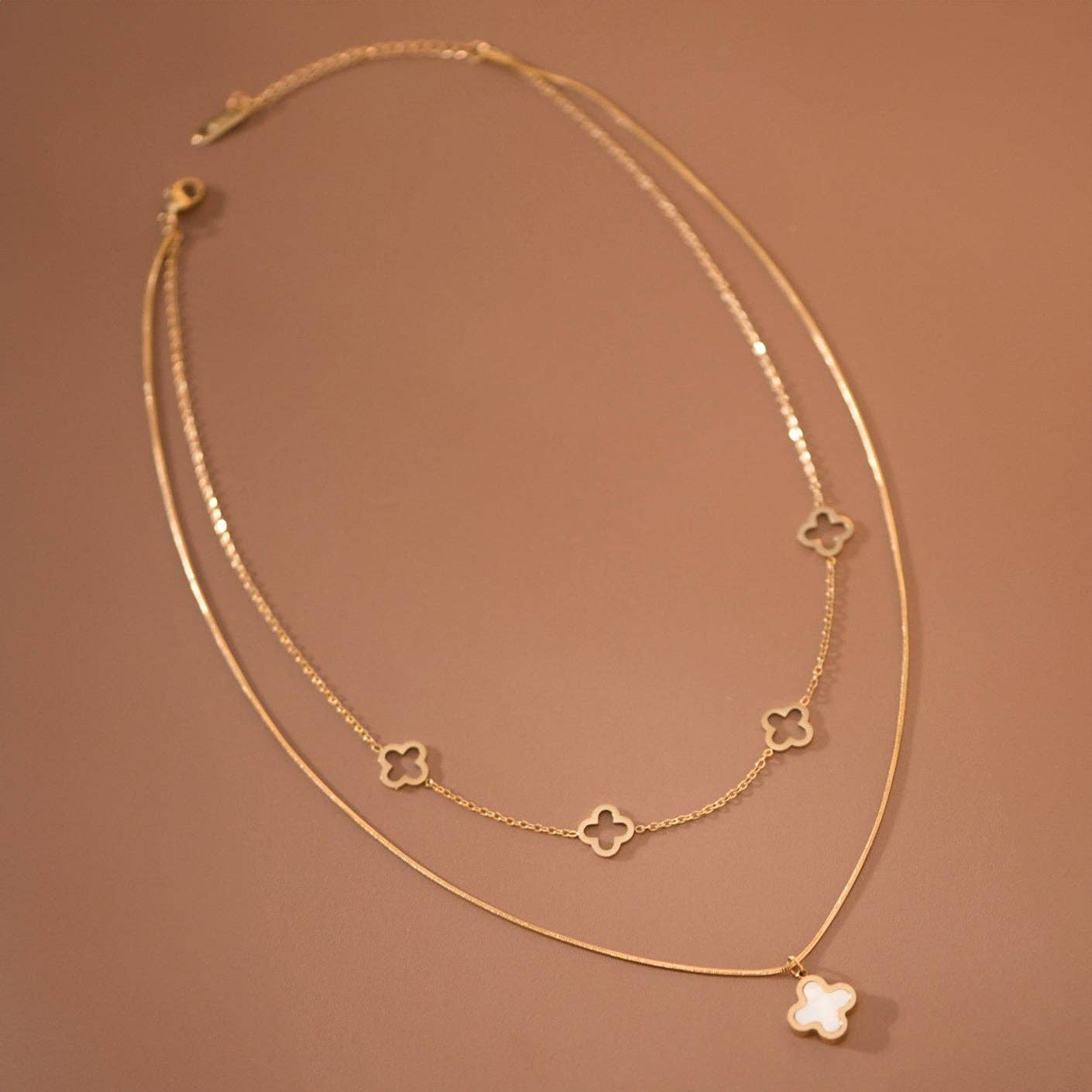 18K Gold PVD Plated Waterproof Stainless Steel Chain Necklace - 7759