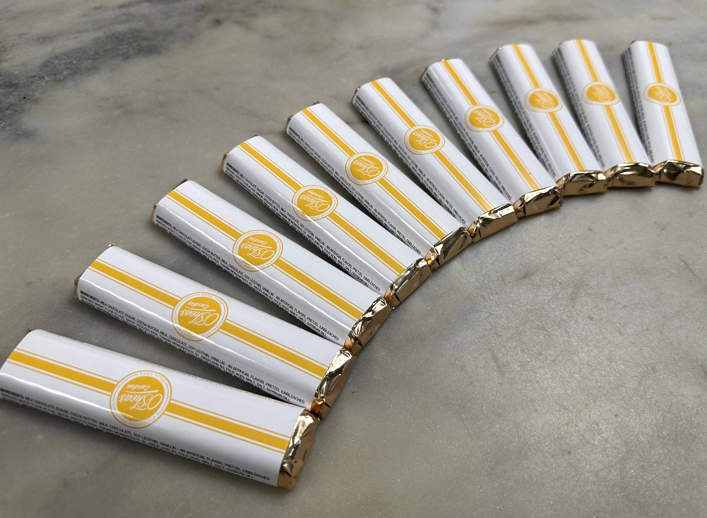 Chocolate Bar “Salted Pretzel 🥨 ” w/ Gold Foil Wrapper 