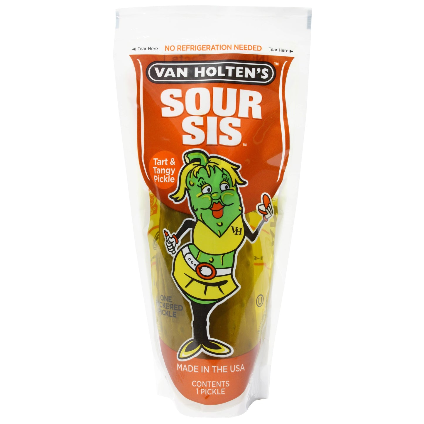 Van Holten's Sour Sis Pickle Pouch, 12ct