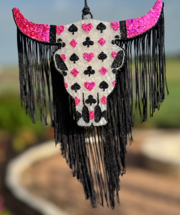 Aztec Bull with Card Suits Car Freshie/Car Scent/Western