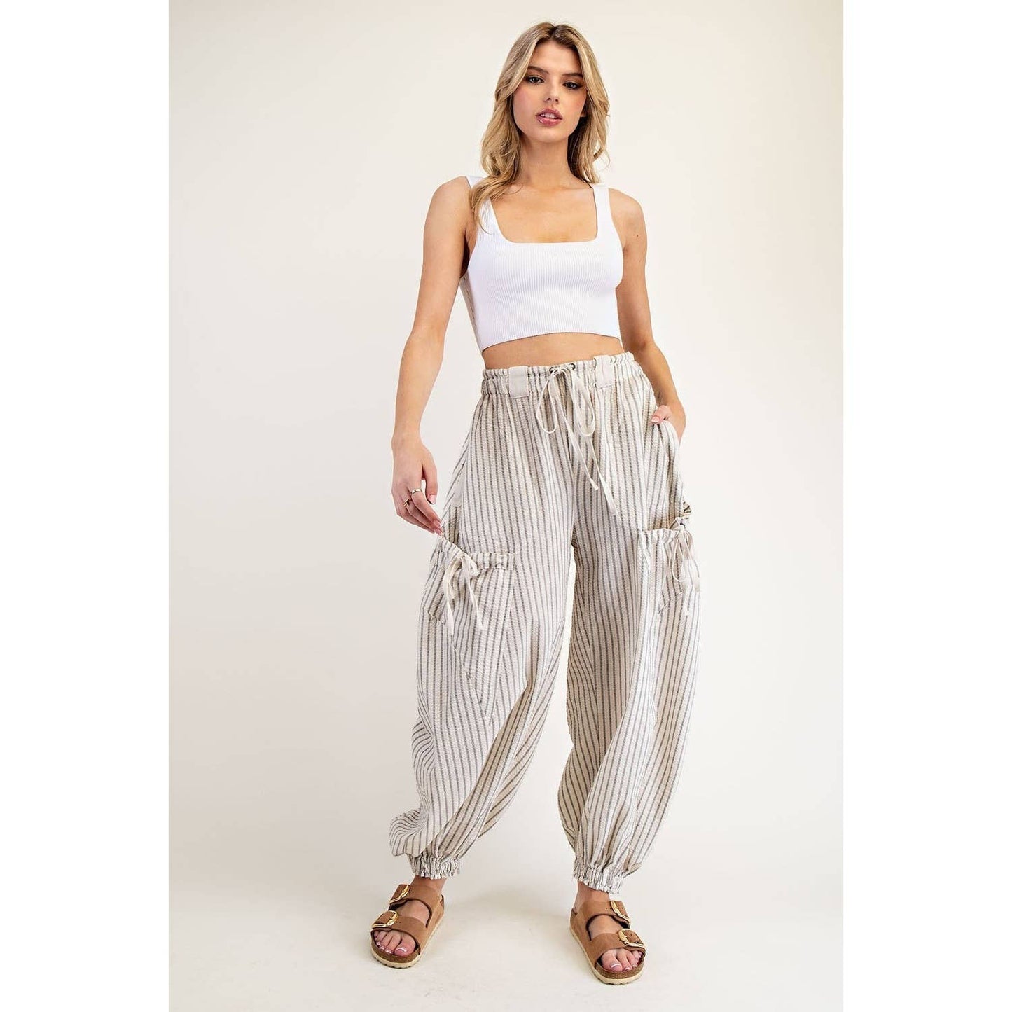 Striped jogger pants