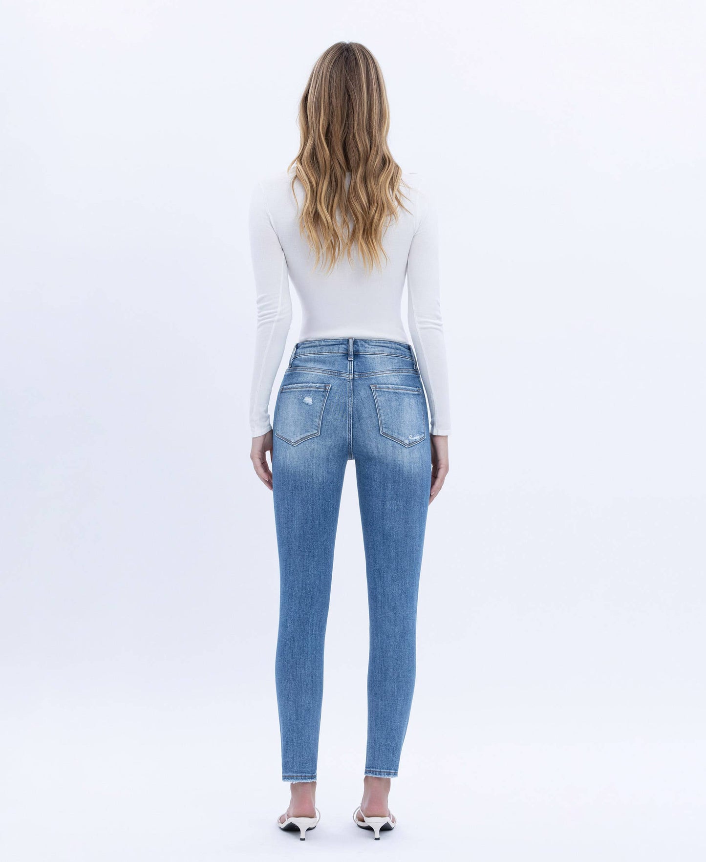 Lovervet HIGH RISE DISTRESSED CROP SKINNY JEANS LV1066