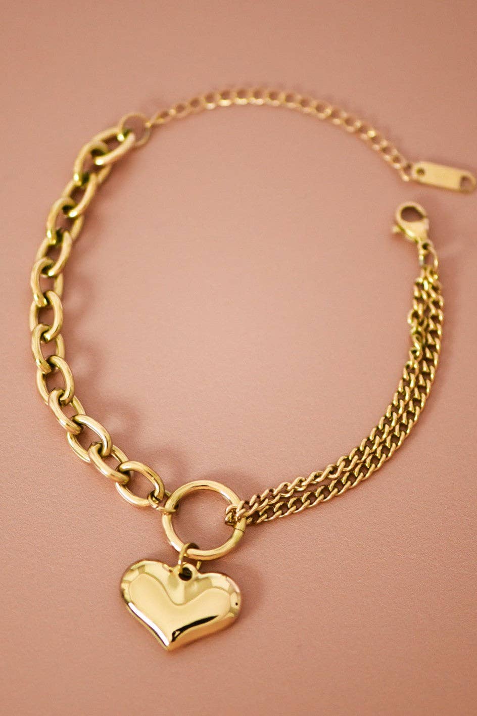 18K Gold Plated Waterproof Stainless Steel Chain Bracelet - 7363