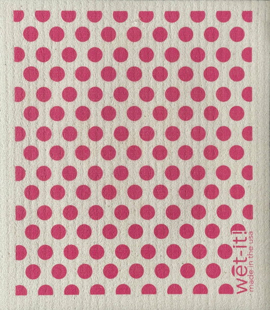 Dots and Dots Pink Swedish Cloth