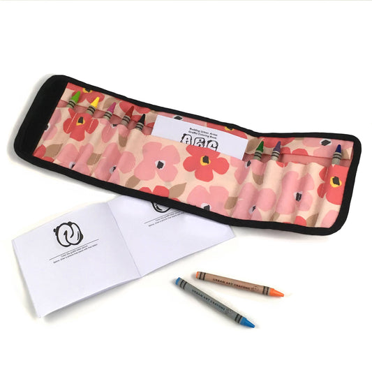 Urban Infant Travel Crayon Wallet - Poppies (2020 model)