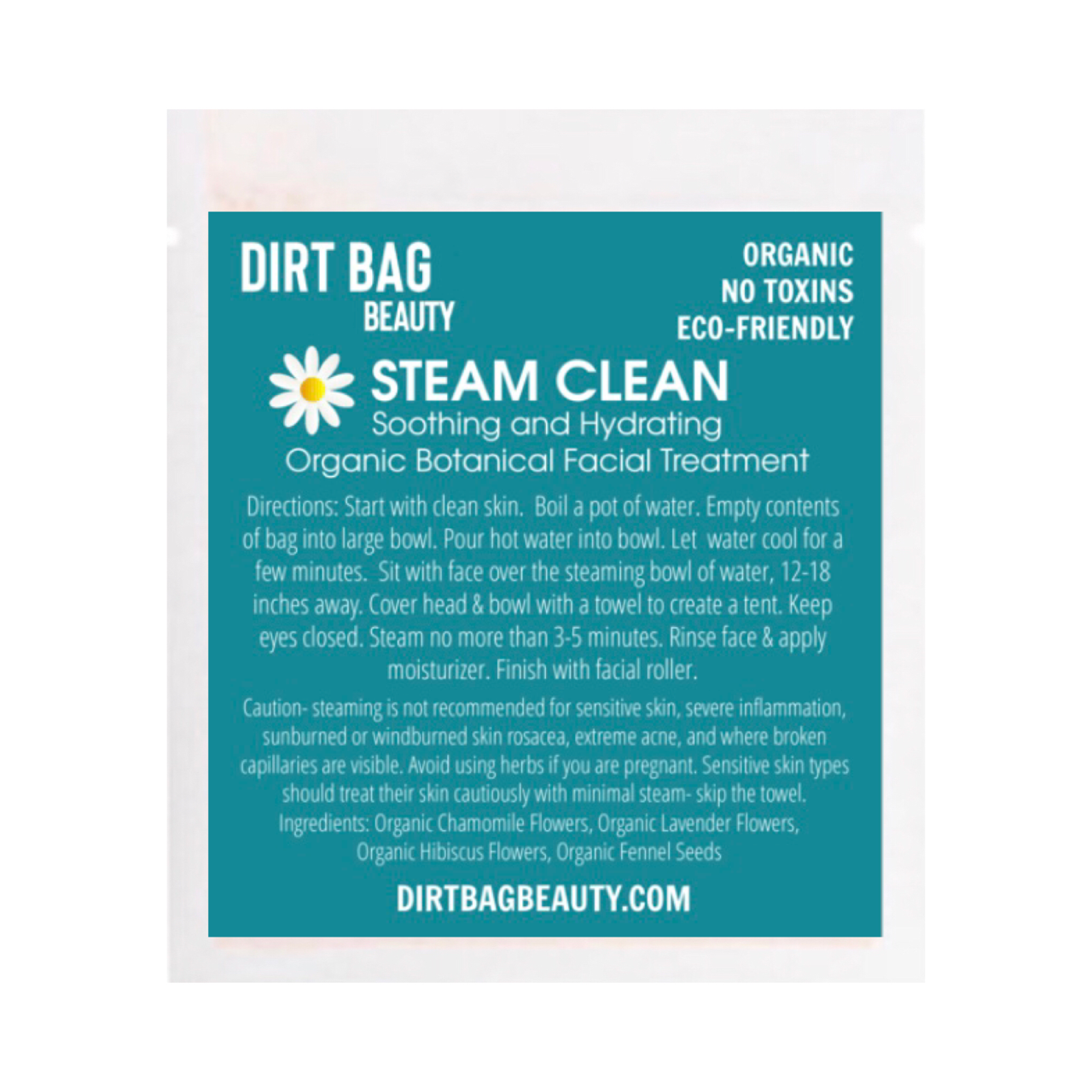 Steam Clean Organic Botanical Facial Steam - Single Use