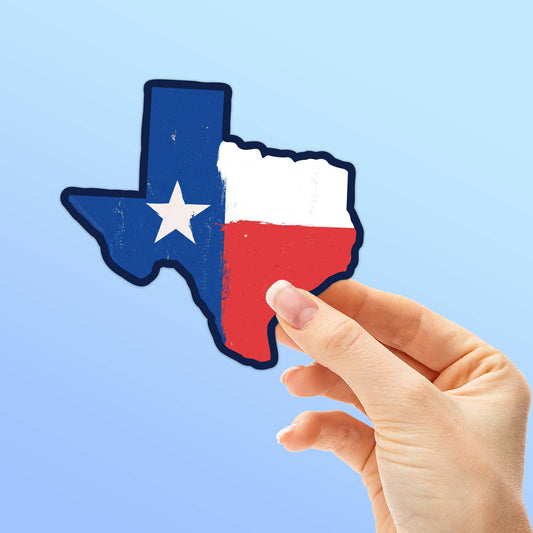 Classic Texas Flag Sticker, TX Bumper Stickers