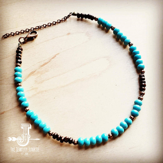 Blue Turquoise Choker Necklace 230g