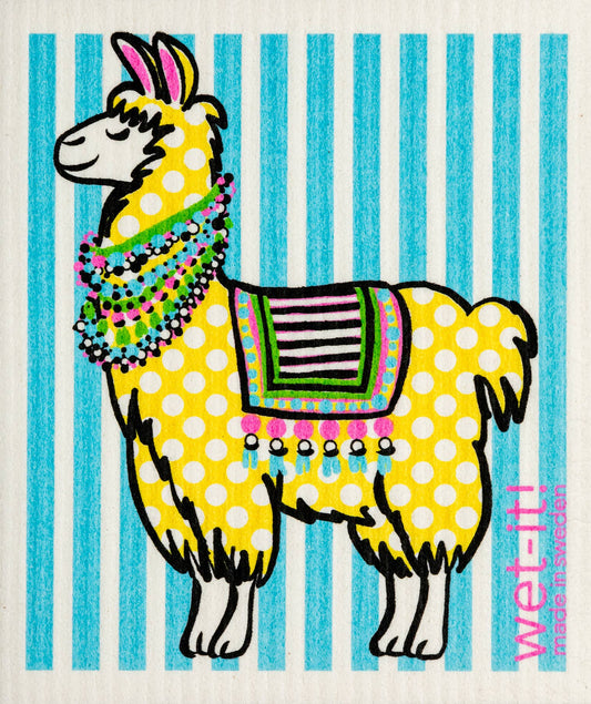 Polka Llama Swedish Cloth