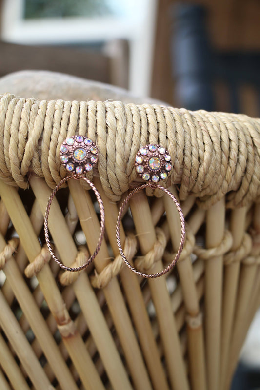 COPPER BLING ON ROPE DESIGN Earring