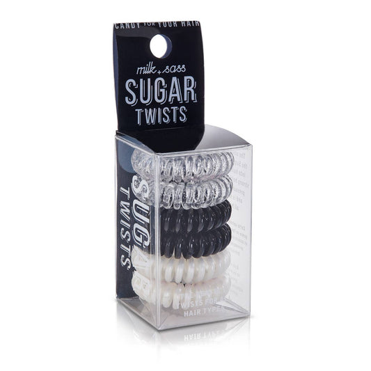 SUGAR TWISTS coil hair ties oreo