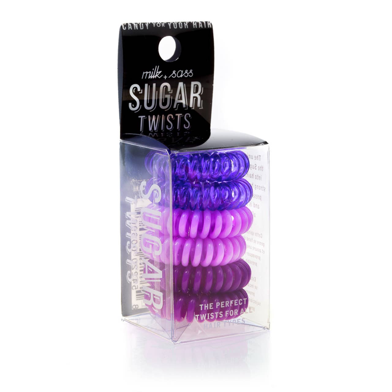 SUGAR TWISTS coil hair ties violette