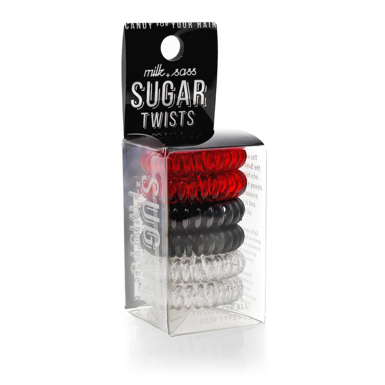 SUGAR TWISTS coil hair ties red licorice