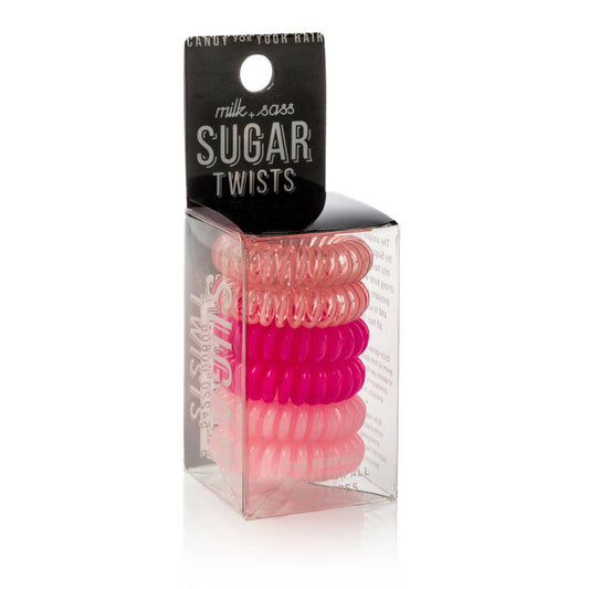 SUGAR TWISTS coil hair ties cotton candy