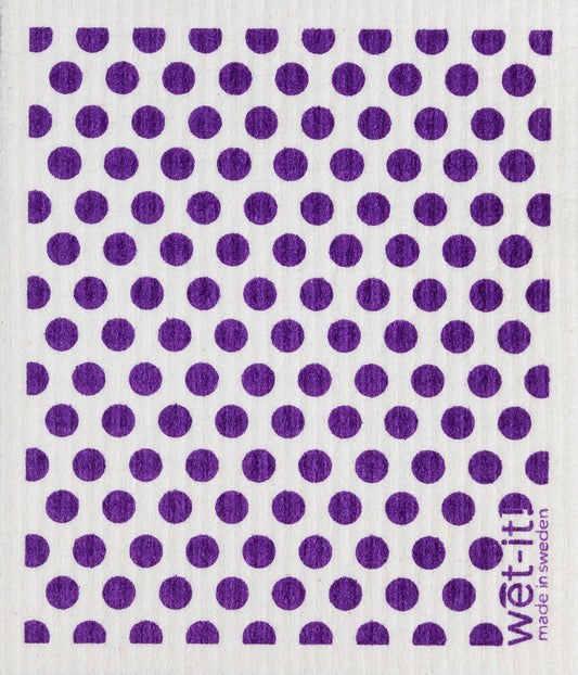 Dots and Dots Purple Swedish Cloth