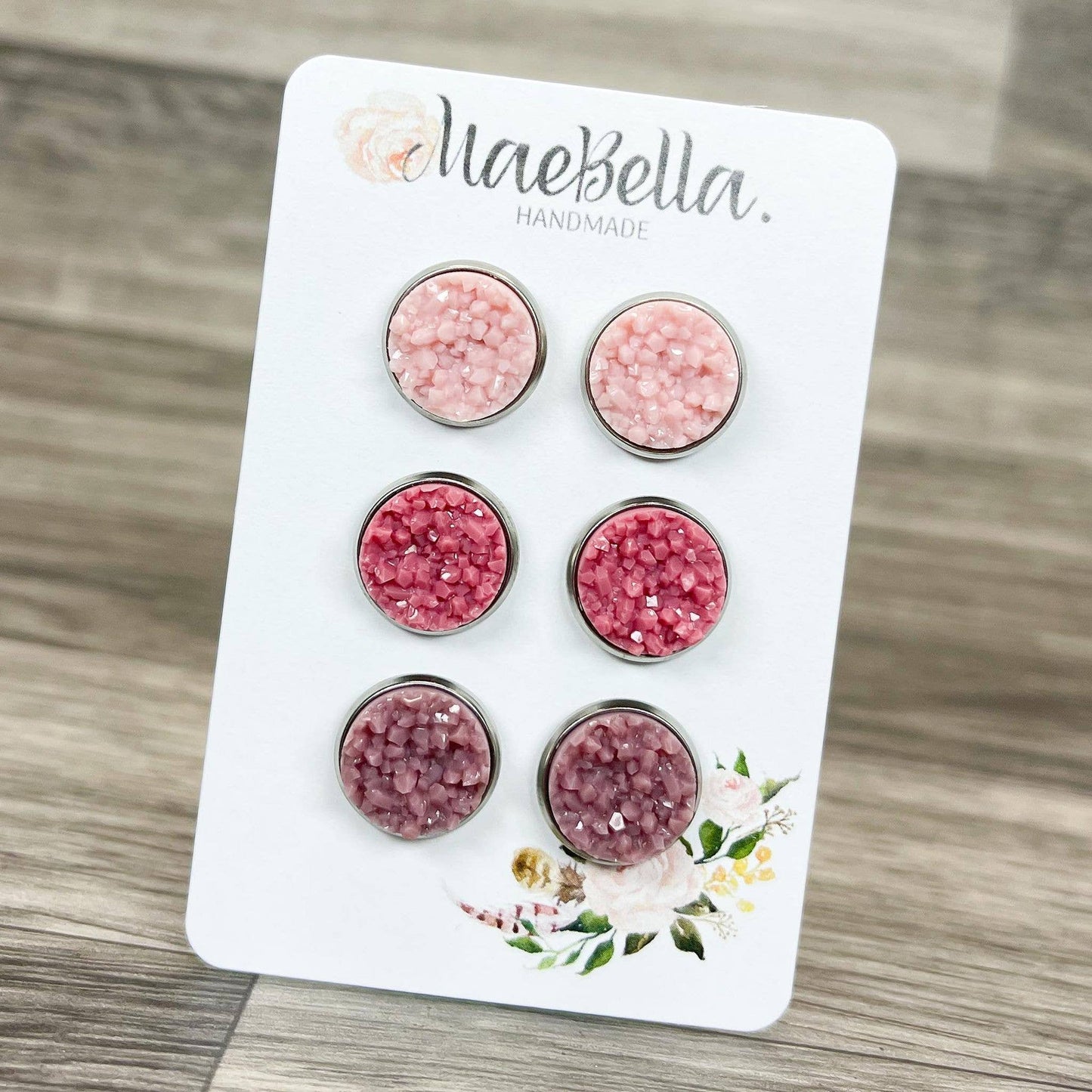 3 Pack Stud Earring Set Rosie Day Druzy