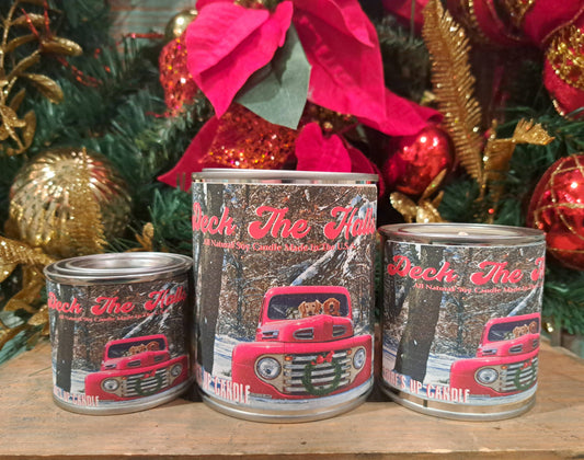 Deck The Halls Paint Can Candle - Vintage Collection: 1/2 Pint (8oz)